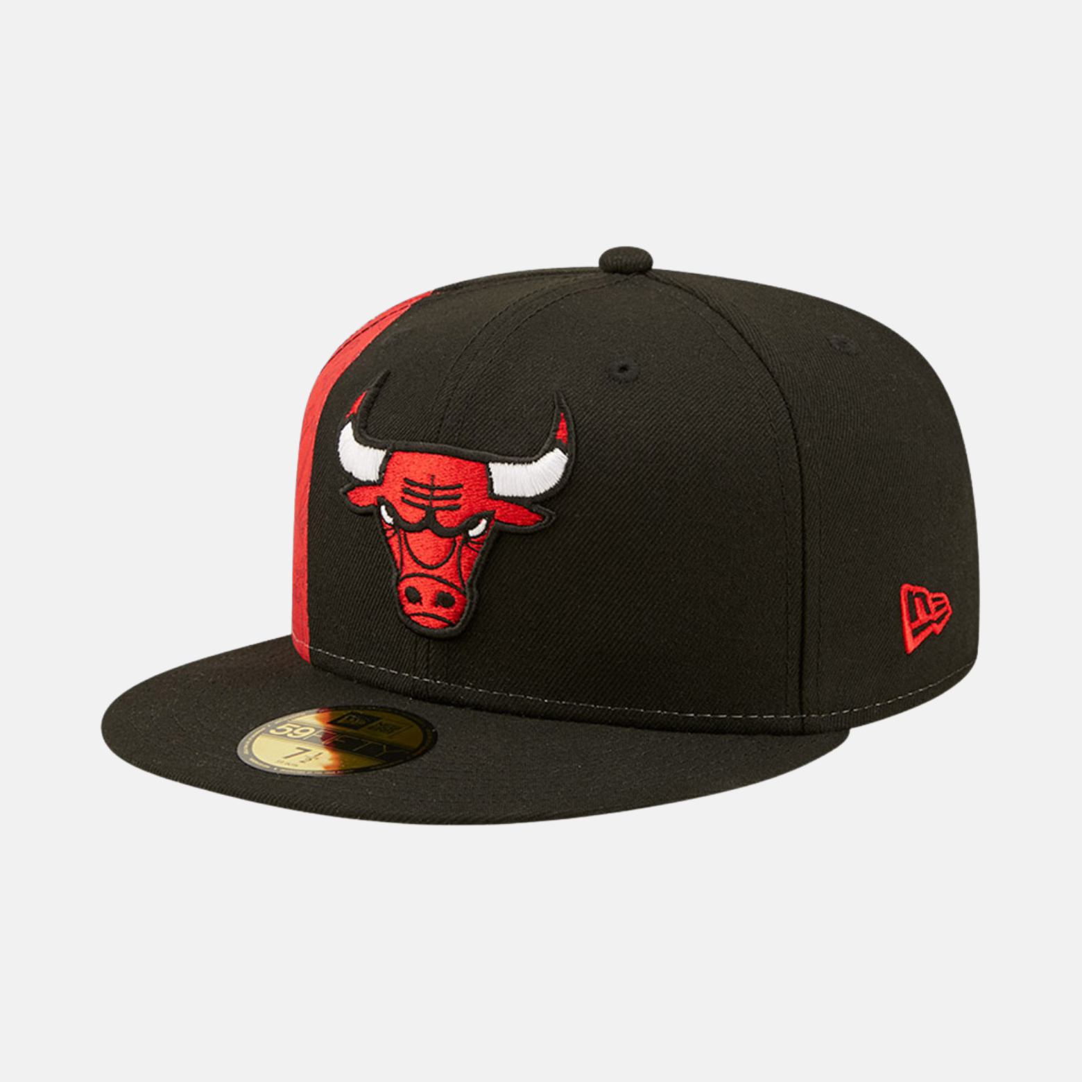 Chicago Bulls NBA Side City Doodle zwarte 59FIFTY getailleerde pet