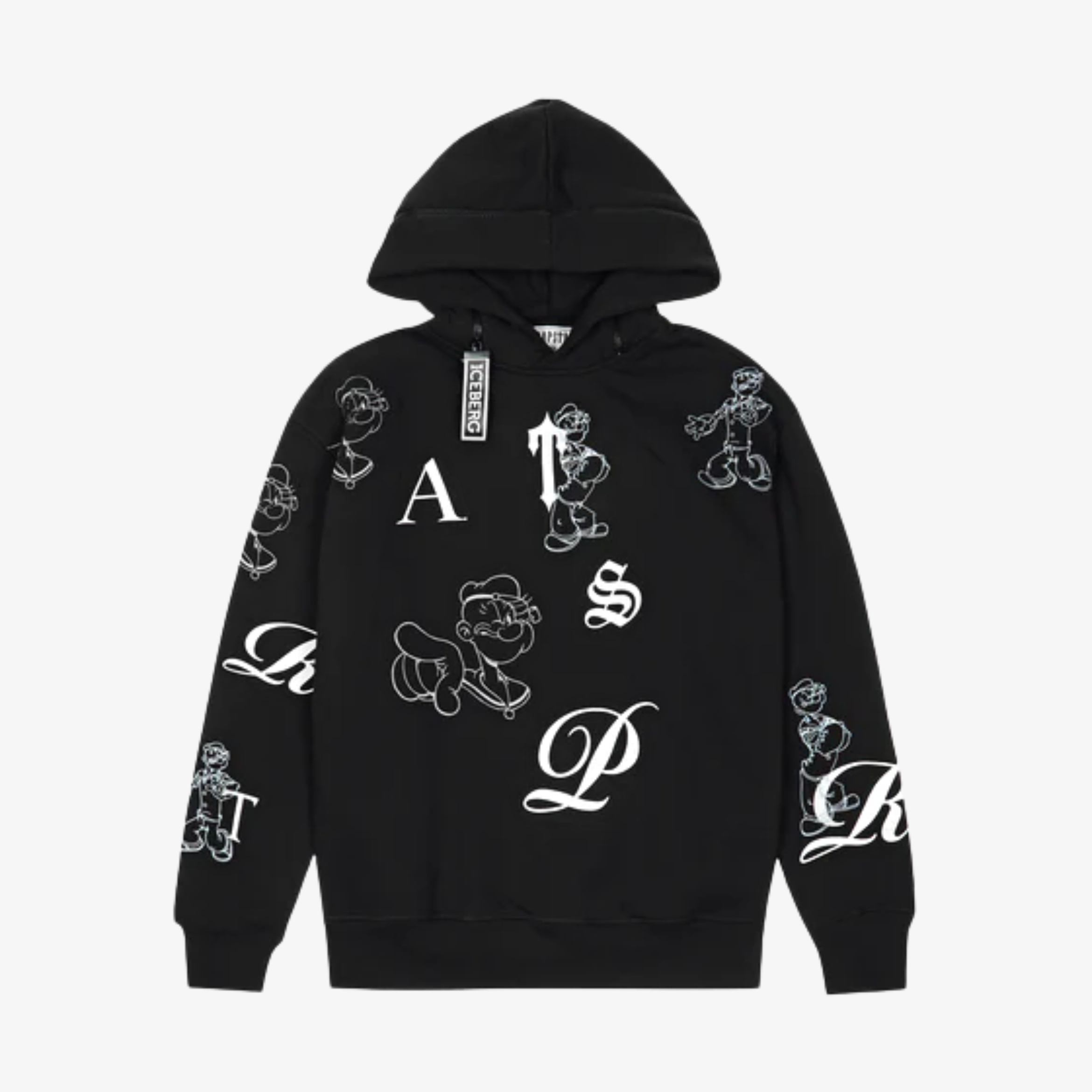 TRAPSTAR X ICEBERG EMBROIDERED AND PRINTED POPEYE HOODIE